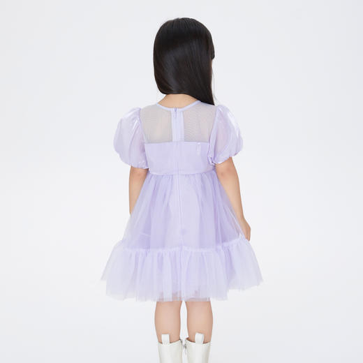 【实体店同款】女童装连衣裙夏装新款蝴蝶结网纱甜美裙子安奈儿童装XG323593 商品图1