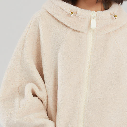 谜底连帽拼接羽绒女2023冬季新款时尚宽松毛毛鸭绒外套239MY7402 商品图3