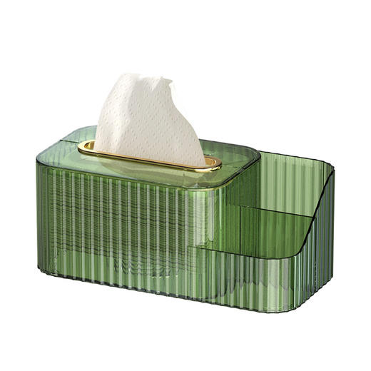 「内置弹簧！抽拉顺畅」简约透明纸巾盒 居家日用浴室卫生间家用车载厨房多功能抽纸收纳整理纸巾盒 商品图3