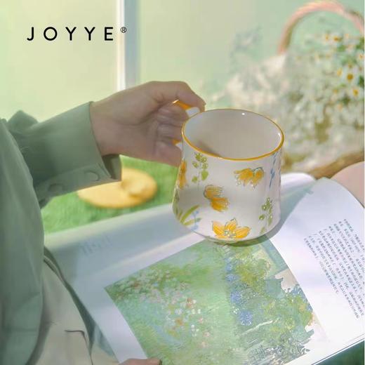 梦里花JOYYE大容量咖啡杯浮雕带盖礼盒 商品图2