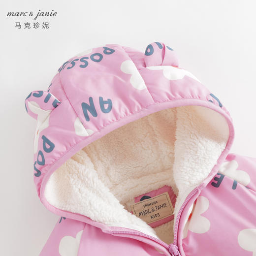 【杜邦棉】马克珍妮冬装新款 男女童无感印花加绒棉衣外套231306 商品图3