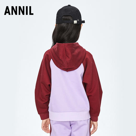 【实体店同款】女童液氨插肩袖带帽卫衣安奈儿童装AG331644 商品图3