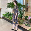 圣三利女装轻松休闲几何印花半高领连衣裙SL2037148 商品缩略图1