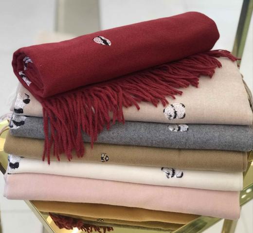 优品堂【如影相随3】拉绒绣花长围巾披肩两用 商品图0