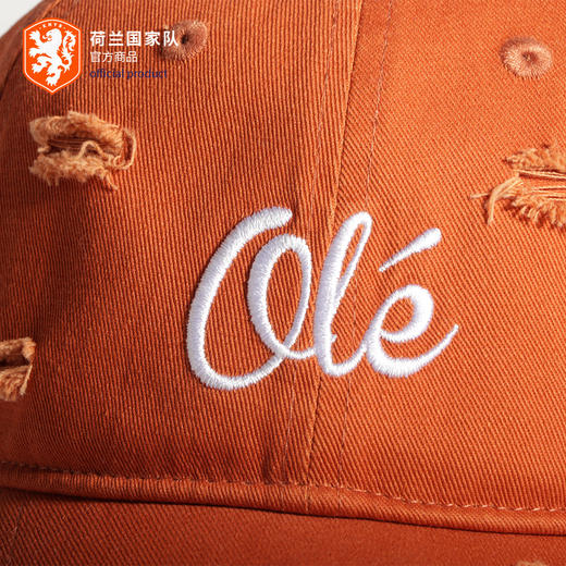 荷兰国家队官方商品 | 橙色破洞刺绣男女同款棒球帽时尚足球迷 商品图4