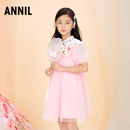 【实体店同款】女童短袖连衣裙夏款中国风安奈儿童装AG323668 商品图4