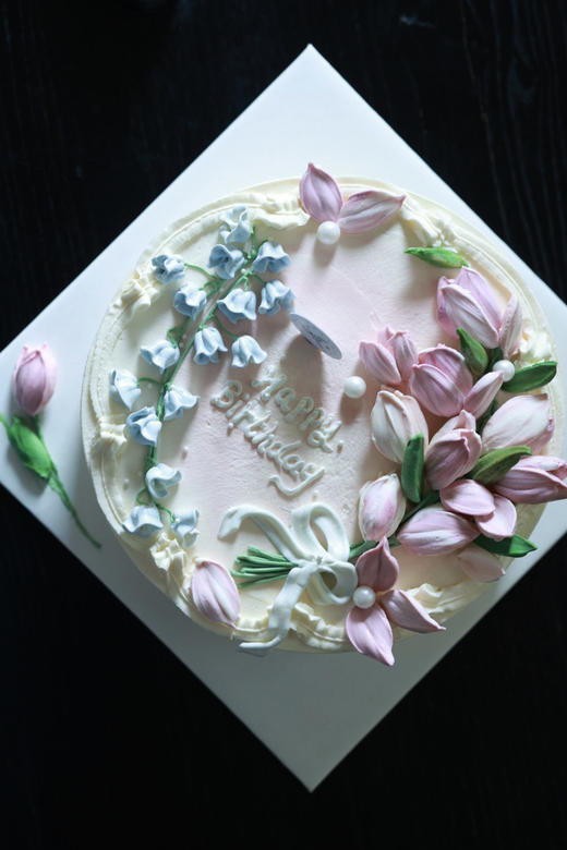 刮刀花艺术蛋糕（默认写Happy Birthday） 商品图2