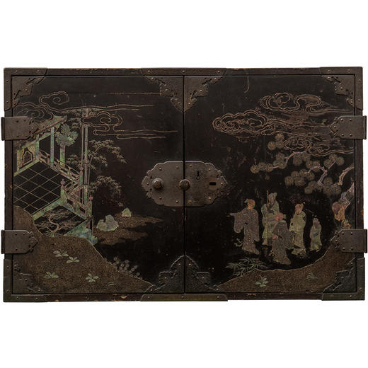 清 大漆嵌螺钿凤纹人物故事书箱 商品图5