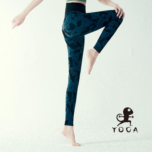 清仓款不退不换【现货秒发】壁虎瑜伽【竹林深处】限量款印花瑜伽9分裤 【可定制】（标准码） 商品图2