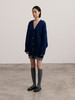 322工房清透幼马海毛宽松针织毛衣2023秋冬款女士针织V领开衫B122 商品缩略图2