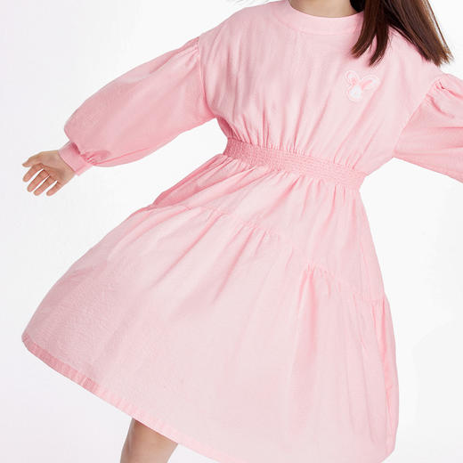 女童连衣裙洋气长袖秋新款女孩时髦纯棉甜美公主A字裙安奈儿童装EG313048 商品图4
