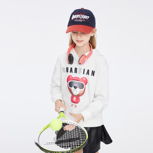 男女童卫衣保暖连帽冬新款卡通加绒保暖印花厚上衣安奈儿童装EM341162 商品图1