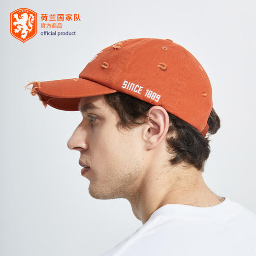 荷兰国家队官方商品 | 橙色破洞刺绣男女同款棒球帽时尚足球迷 商品图3