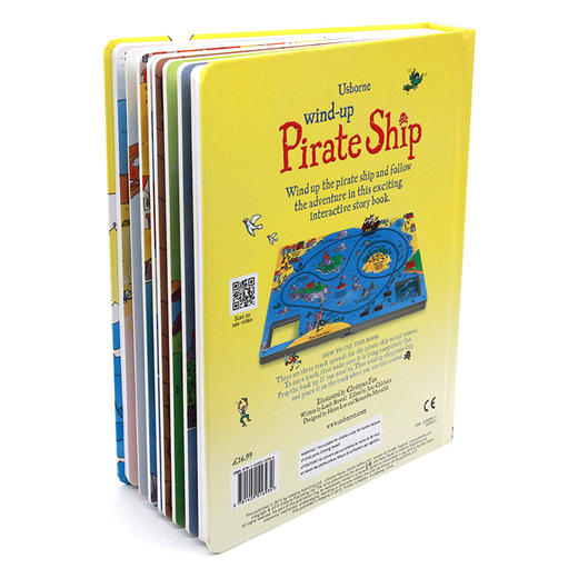 发条海盗船 轨道玩具书 英文原版 Usborne Wind up Pirate Ship 儿童益智英语启蒙 大开本纸板书 亲子互动读物 英文版进口原版书籍 商品图1