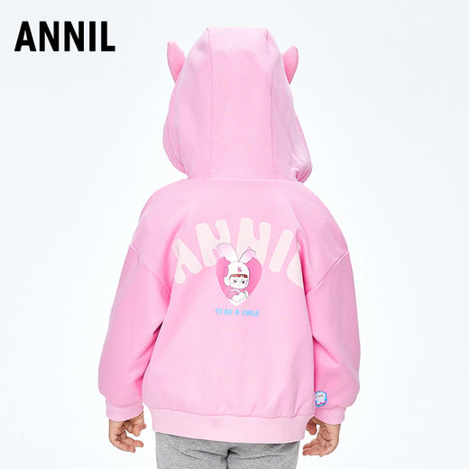 【实体店同款】女童针织夹克外套2023年秋季新款安奈儿童装XG335507 商品图3