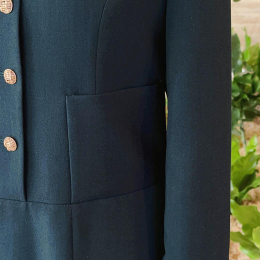 圣三利女装  时尚气质亮丝金属扣连衣裙丝SL2037102 商品图4