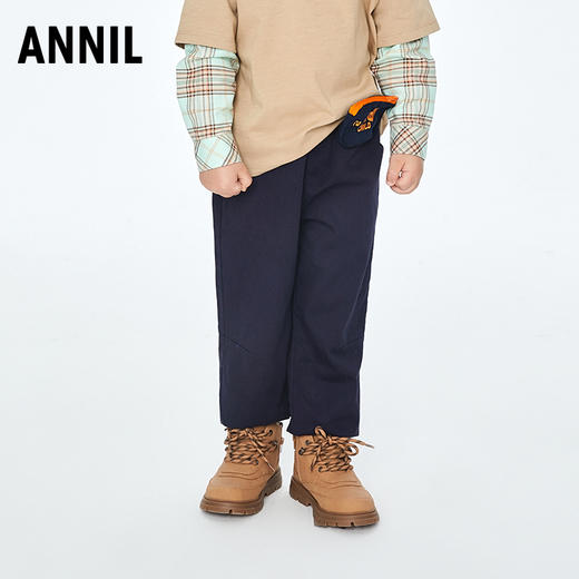 【实体店同款】男童梭织单裤秋新款安奈儿童装XB336553 商品图0