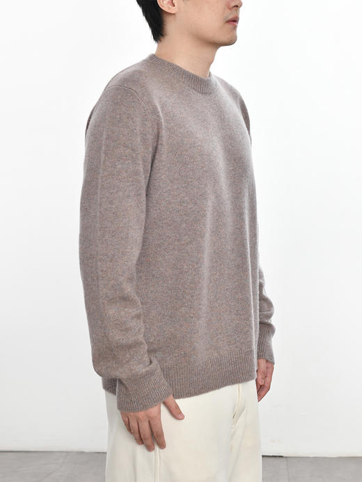 322工房100纯山羊绒针织衫男士新款冬季纯色圆领加厚宽松套头毛衣 商品图1