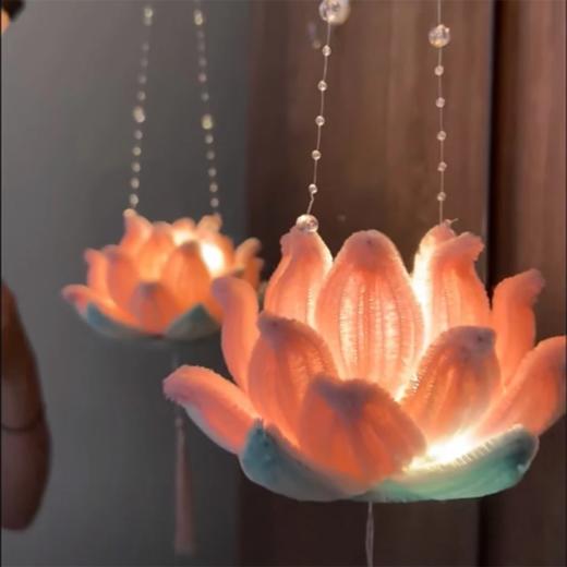 抖音荷花灯扭扭棒中式手提diy材料包中秋节日花灯送闺蜜朋友礼物 商品图3