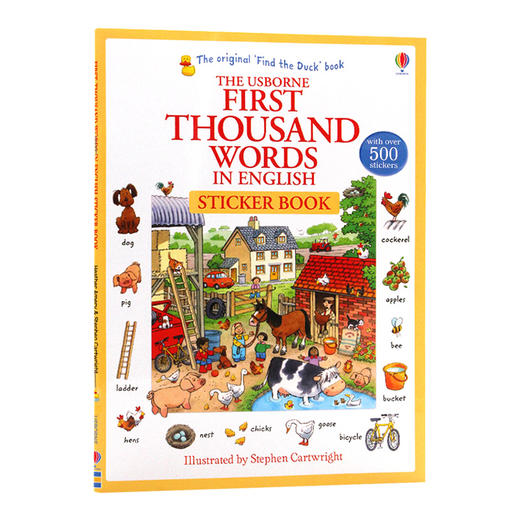 基础英语1000词贴纸书 英文原版 Usborne First 1000 Words in English Sticker Book 尤斯伯恩 儿童英语单词学习书 英文版书籍 商品图0