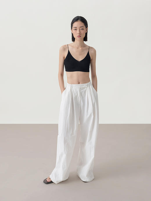 322工房经典再造薄款人造丝打底针织背心2023夏女士v领短吊带B101 商品图1