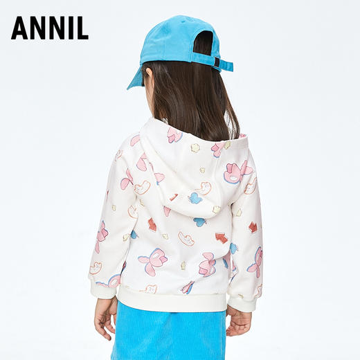 【实体店同款】女童带帽长袖卫衣2023年秋季新款安奈儿童装XG331535 商品图3