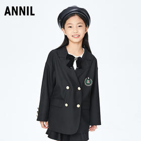 【实体店同款】女童学院风西装外套2023年秋季新款安奈儿童装AG335541