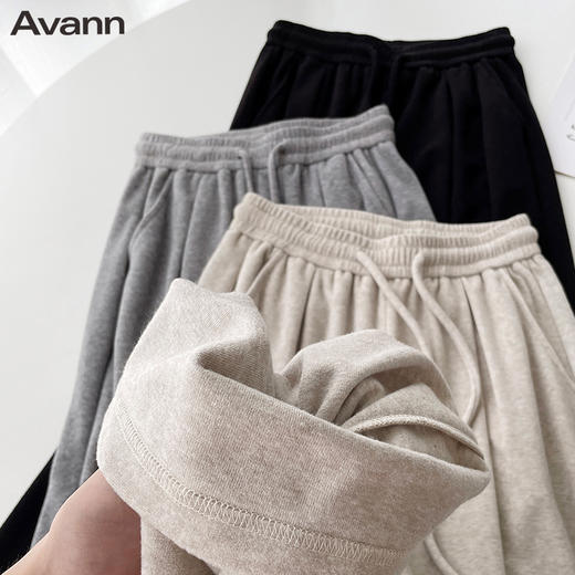 Avann慵懒风软糯阔腿裤 仿羊绒阔腿裤8096 商品图12