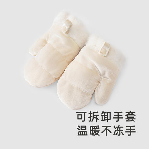 【商场同款】英氏儿童鹅绒羽绒服女冬季保暖丝绒羽绒服带手套超韧绒 商品图3
