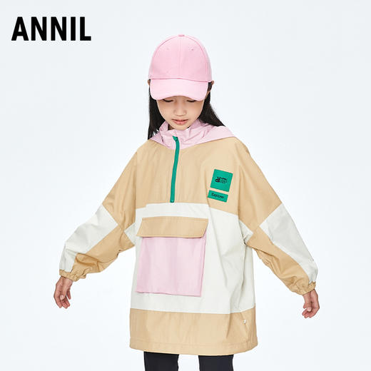 【实体店同款】女童防风防水潮酷户外工装夹克外套2023年秋季新款安奈儿童装AG335536 商品图1