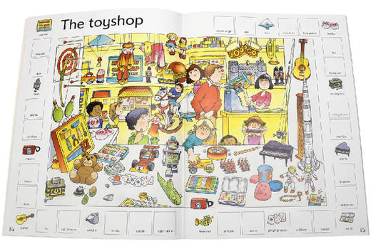 基础英语1000词贴纸书 英文原版 Usborne First 1000 Words in English Sticker Book 尤斯伯恩 儿童英语单词学习书 英文版书籍 商品图1