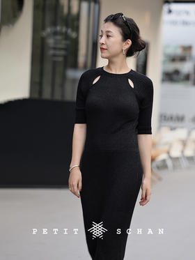 突如其来的爱情 羊毛金丝针织连衣裙