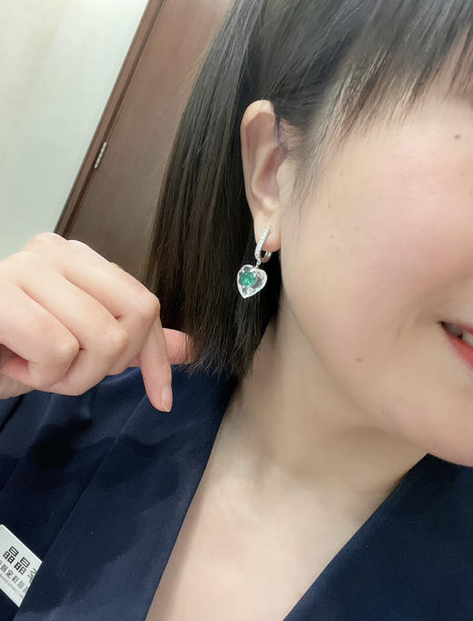 【心有所向】爱心祖母绿耳坠-CB12212157 商品图6