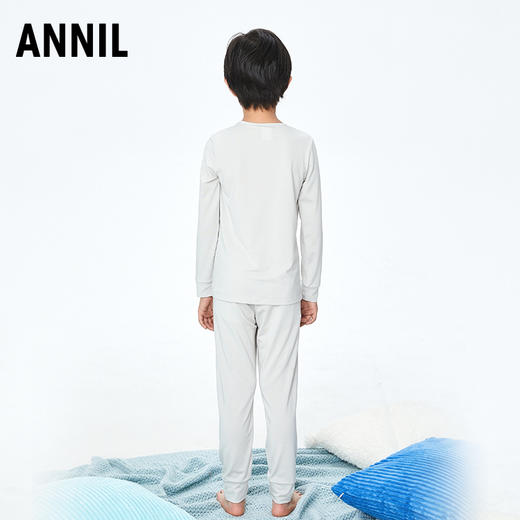 【实体店同款】男童女童轻柔保暖抗菌秋衣裤套装2023年秋季新款安奈儿童装JM337556 商品图4