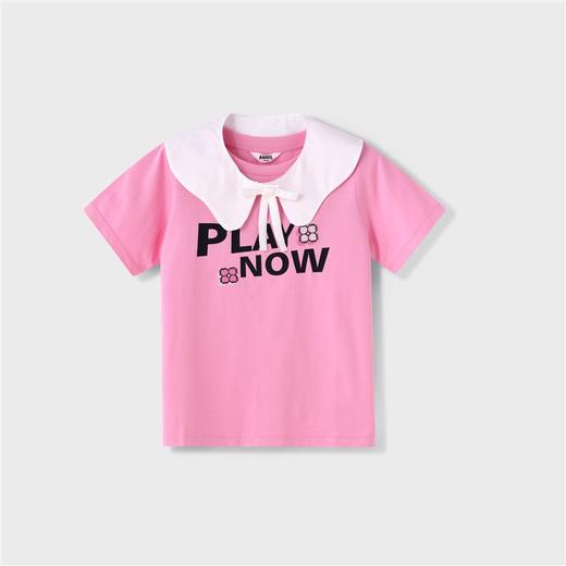 【实体店同款】女童圆领针织衫买即赠领子2023年夏季新款安奈儿童装AG321717 商品图8