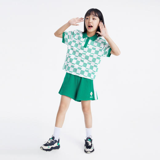 女童裤子纯棉夏新款女孩运动休闲短裤安奈儿童装EG326110 商品图4