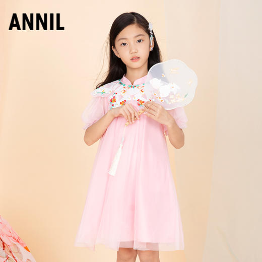 【实体店同款】女童短袖连衣裙夏款中国风安奈儿童装AG323668 商品图0