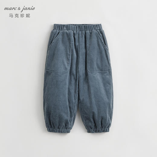 【加绒】马克珍妮男童灯芯绒保暖束脚裤 儿童冬装裤子新款231971 商品图2