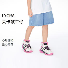 【实体店同款】女童装裤子洋气夏新款幼儿五分休闲牛仔裤安奈儿童装AG326732