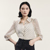 谜底两件套衬衫分袖女2023秋新款复古文艺植绒提花衬衣239MC7326 商品缩略图0