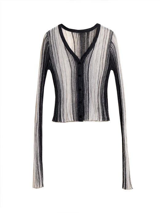 322工房清透超幼马海毛针织毛衣外套2023秋长袖女士百搭开衫B127 商品图4