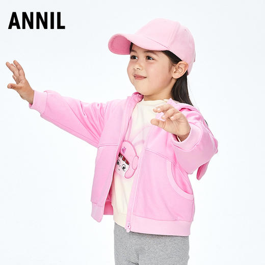 【实体店同款】女童针织夹克外套2023年秋季新款安奈儿童装XG335507 商品图2