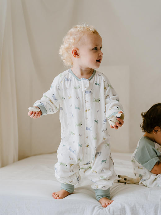 【Nest Designs】竹棉四层纱布分腿睡袋 （建议室温24-26℃） 商品图1