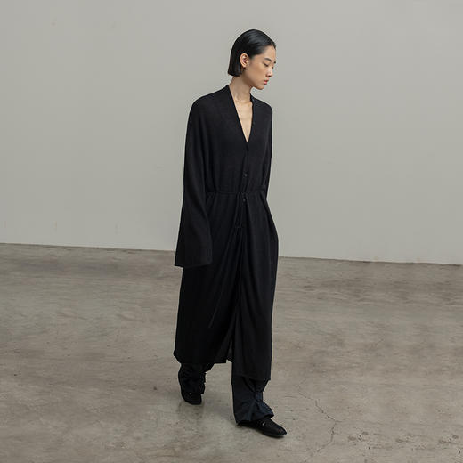 322工房皇家羊驼毛女士针织长开衫2023秋冬款质感百搭长外套B131 商品图2