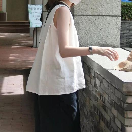 裁缝学苑AX104亚麻无袖背心纸样女夏上衣圆领娃娃衫小衫服装打板 商品图2
