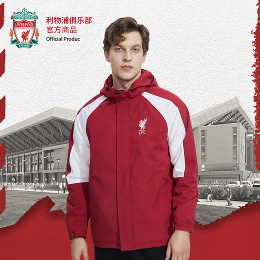 利物浦俱乐部官方商品丨红白休闲户外防风防水外套秋冬加绒保暖 商品图0