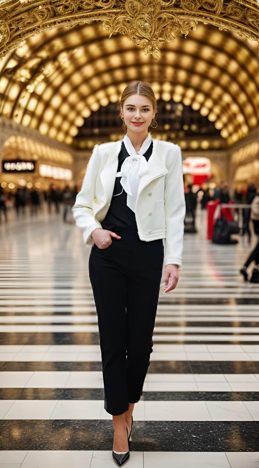 时尚小圆领小香风外套 商品图3