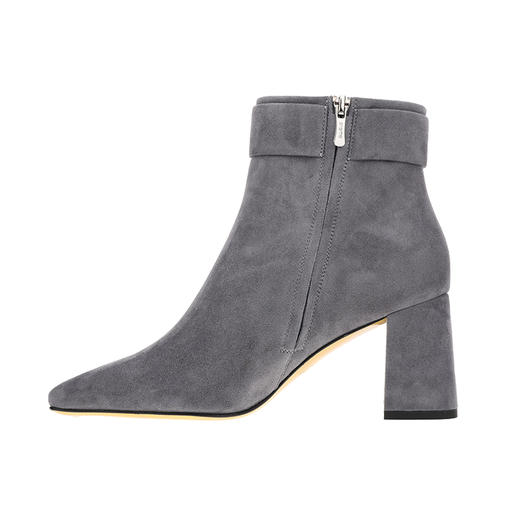 sheme新生系列进口羊反绒面料优雅时尚水晶扣饰女士短靴可定制 商品图1