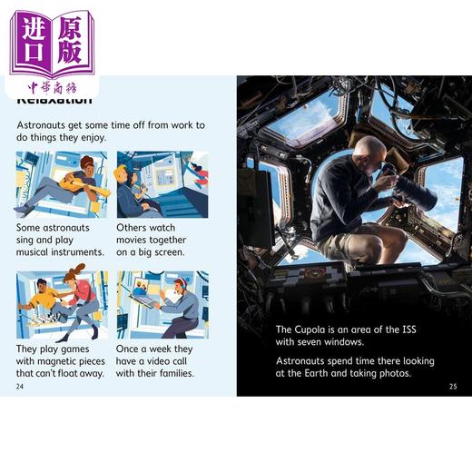【中商原版】在太空生活Living in Space 英文原版 儿童科普绘本 知识百科图画书 精装精品绘本 进口儿童读物 自然科学学习 商品图2