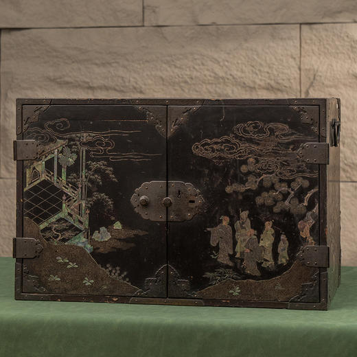 清 大漆嵌螺钿凤纹人物故事书箱 商品图0